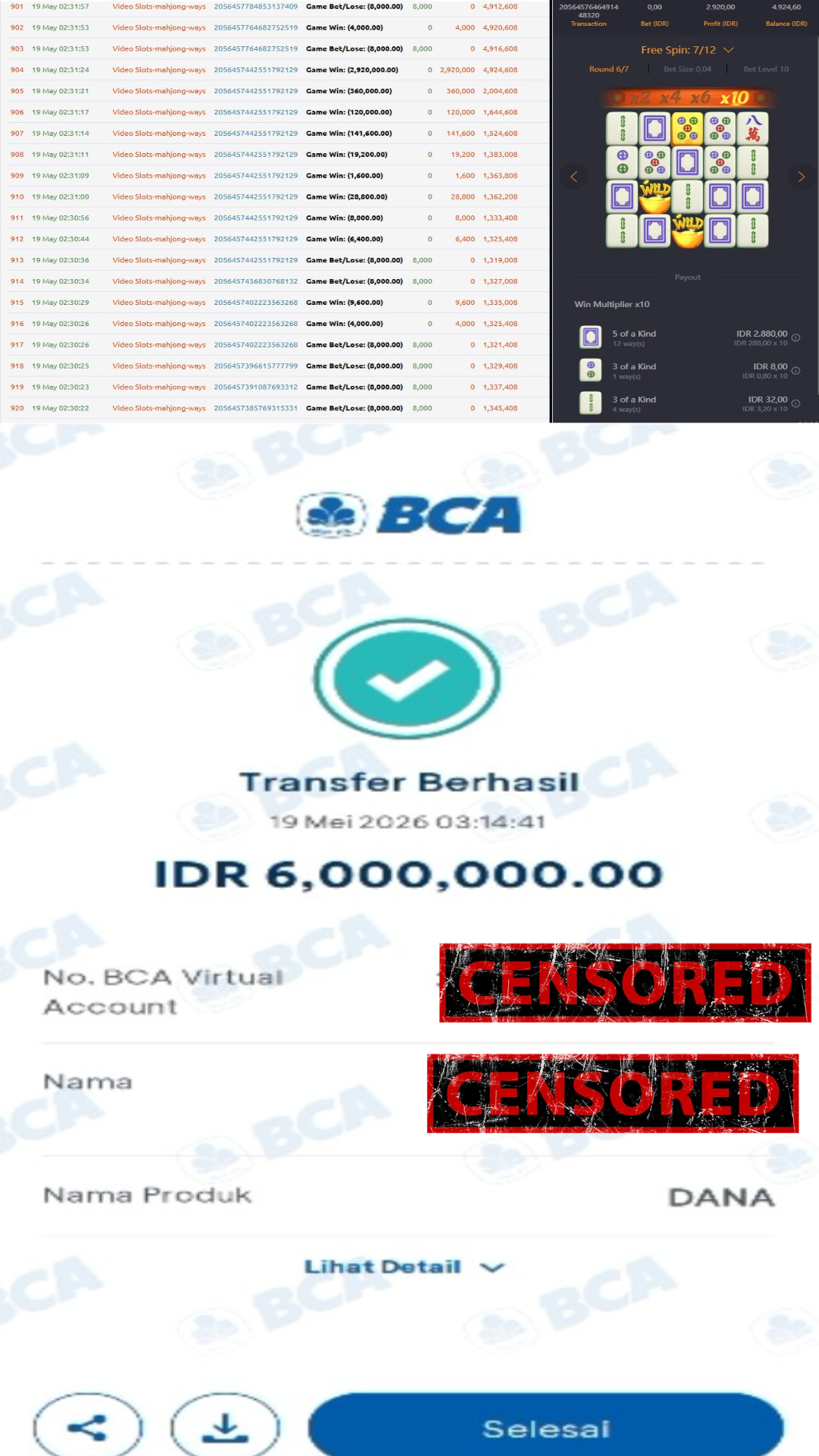 Bukti Jackpot
