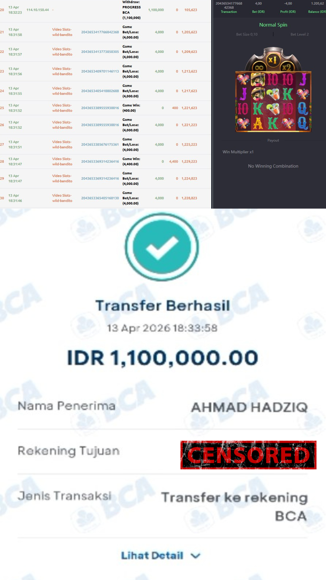 Bukti Jackpot