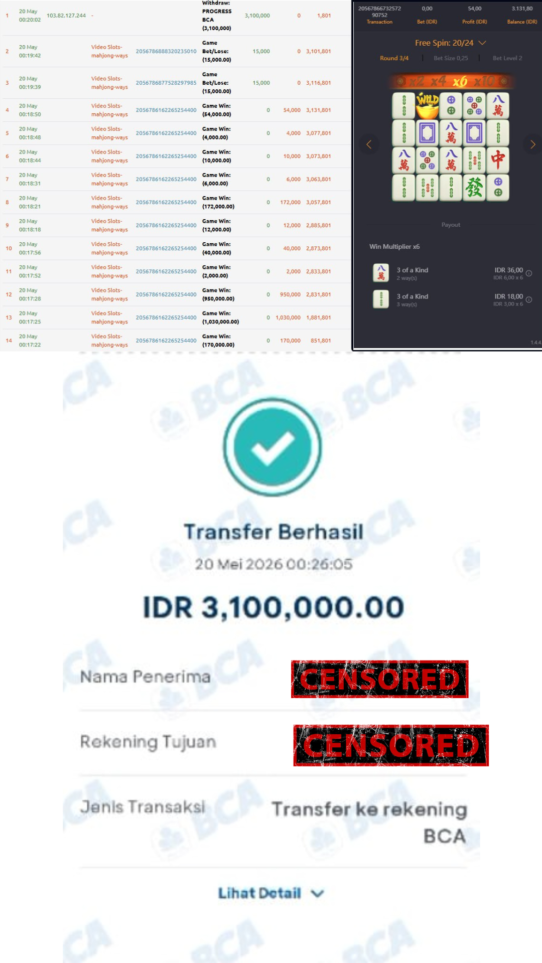 Bukti Jackpot