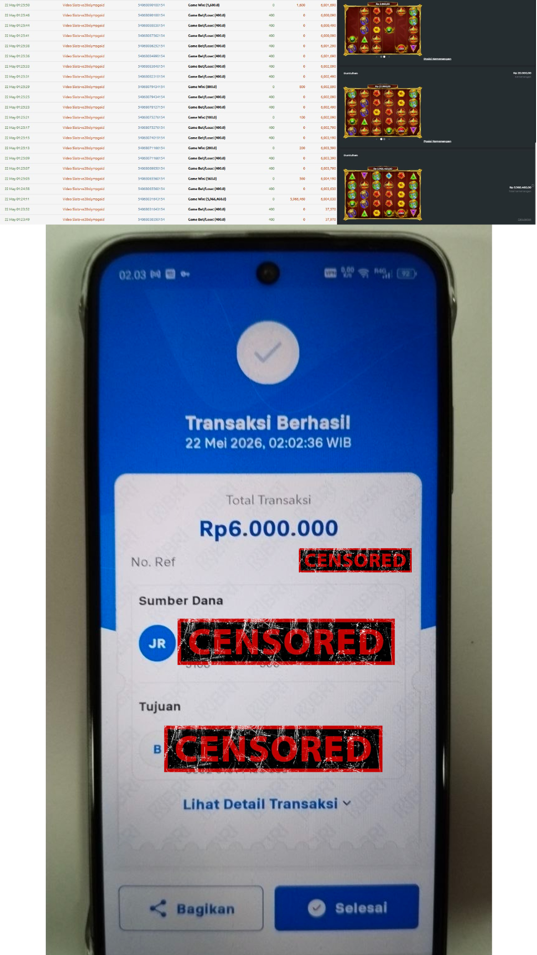 Bukti Jackpot