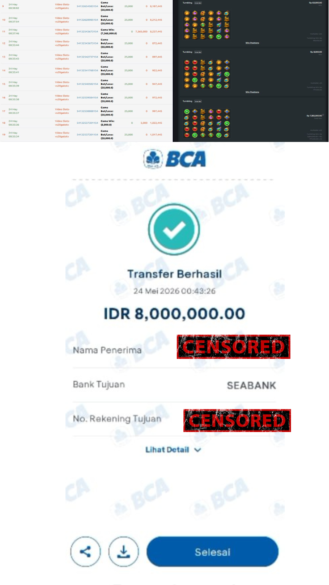 Bukti Jackpot