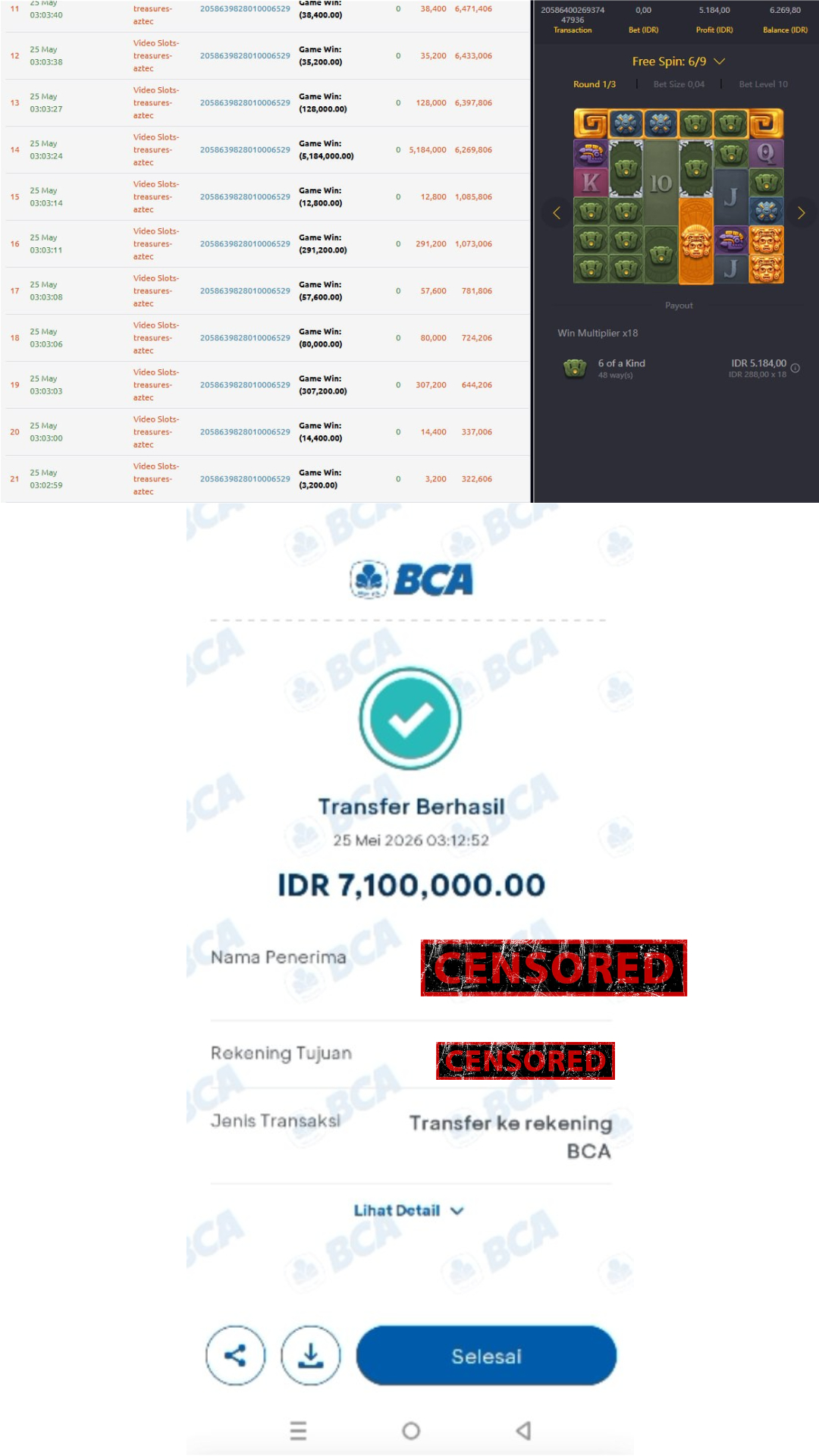 Bukti Jackpot