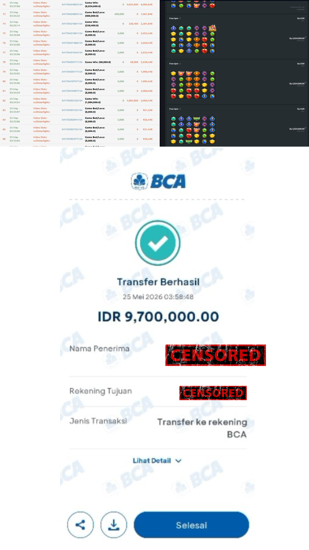 Bukti Jackpot