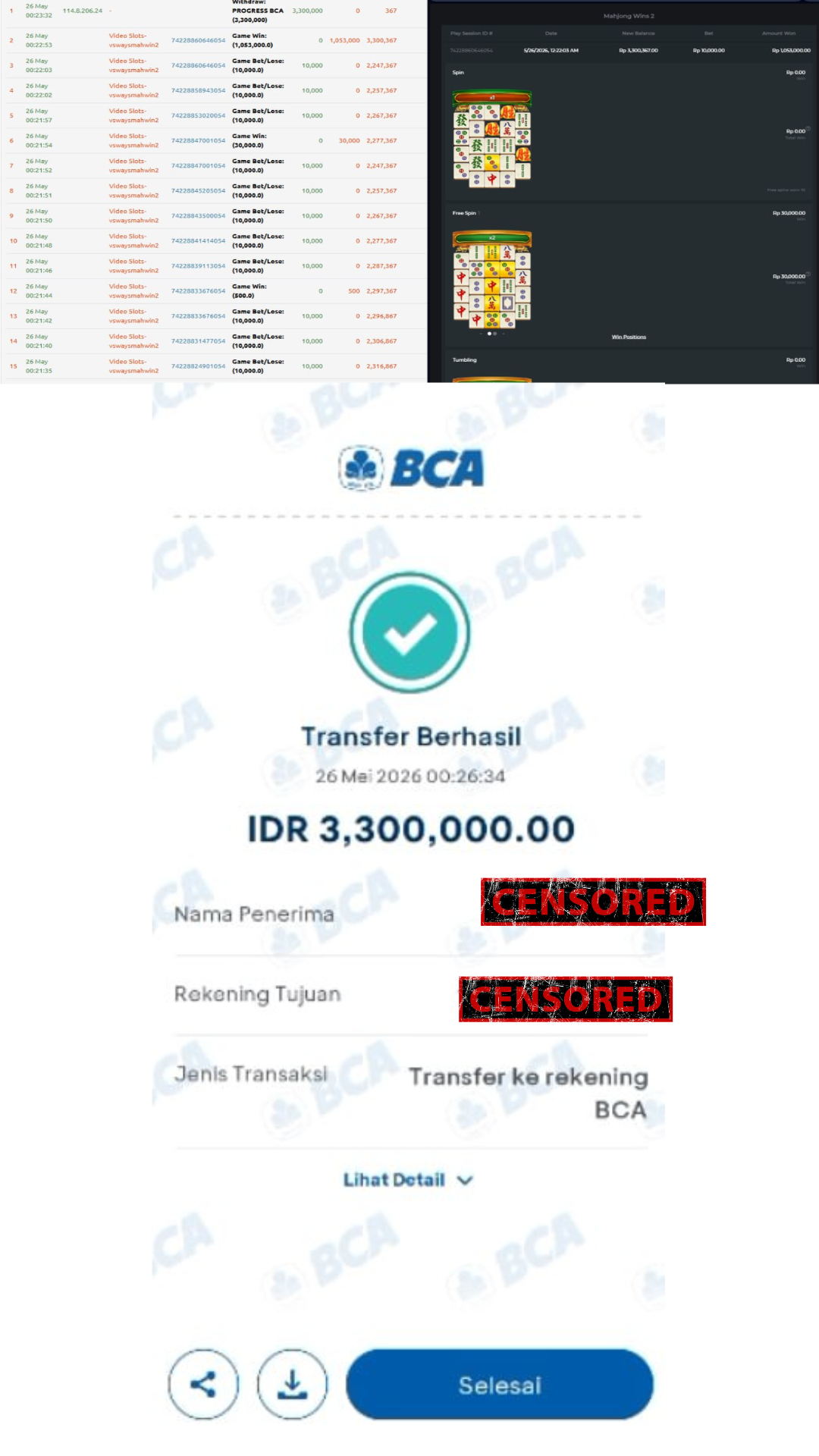 Bukti Jackpot