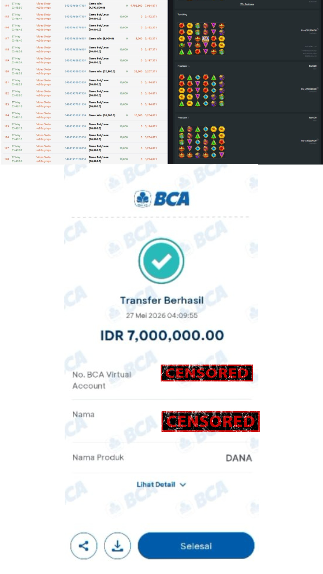 Bukti Jackpot