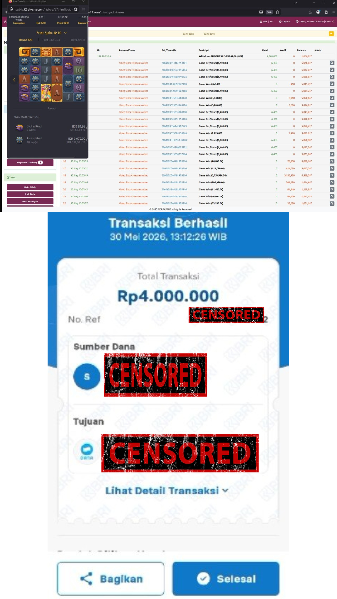 Bukti Jackpot