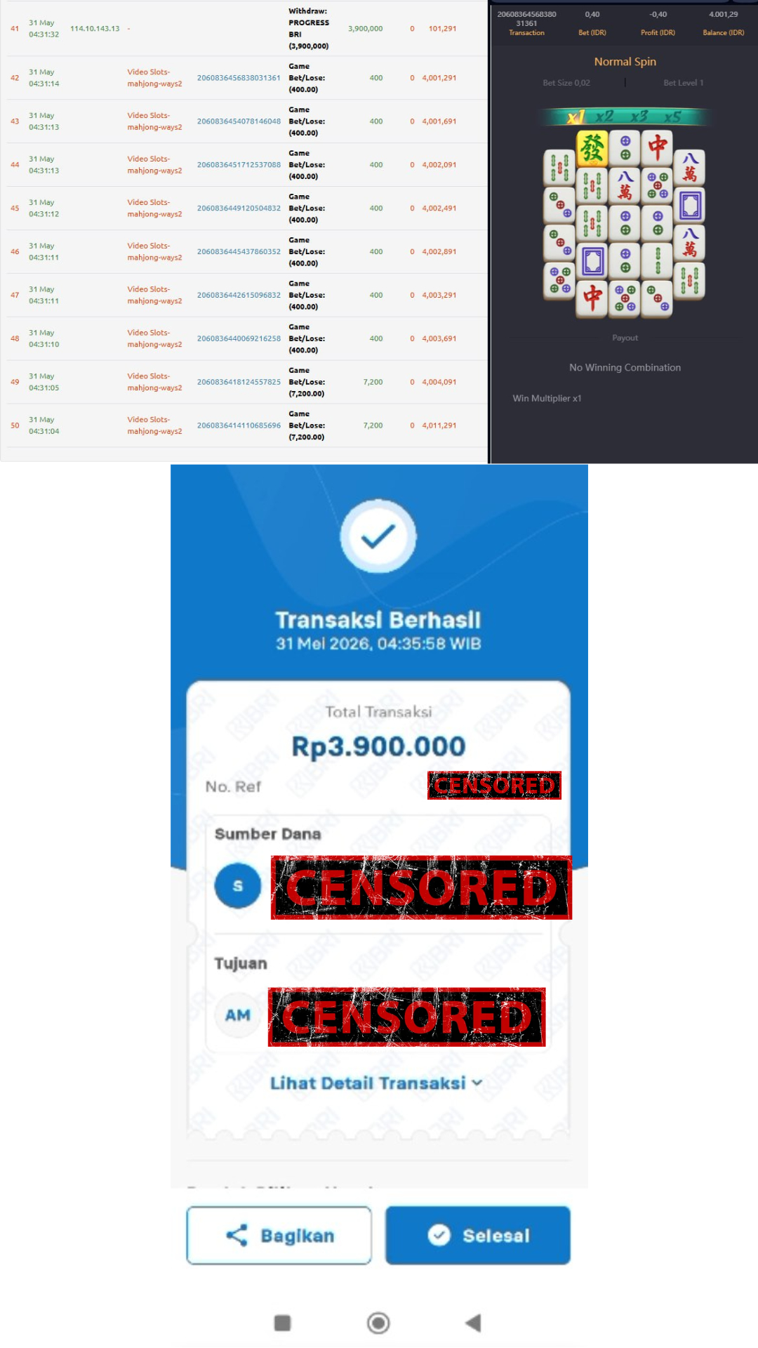 Bukti Jackpot