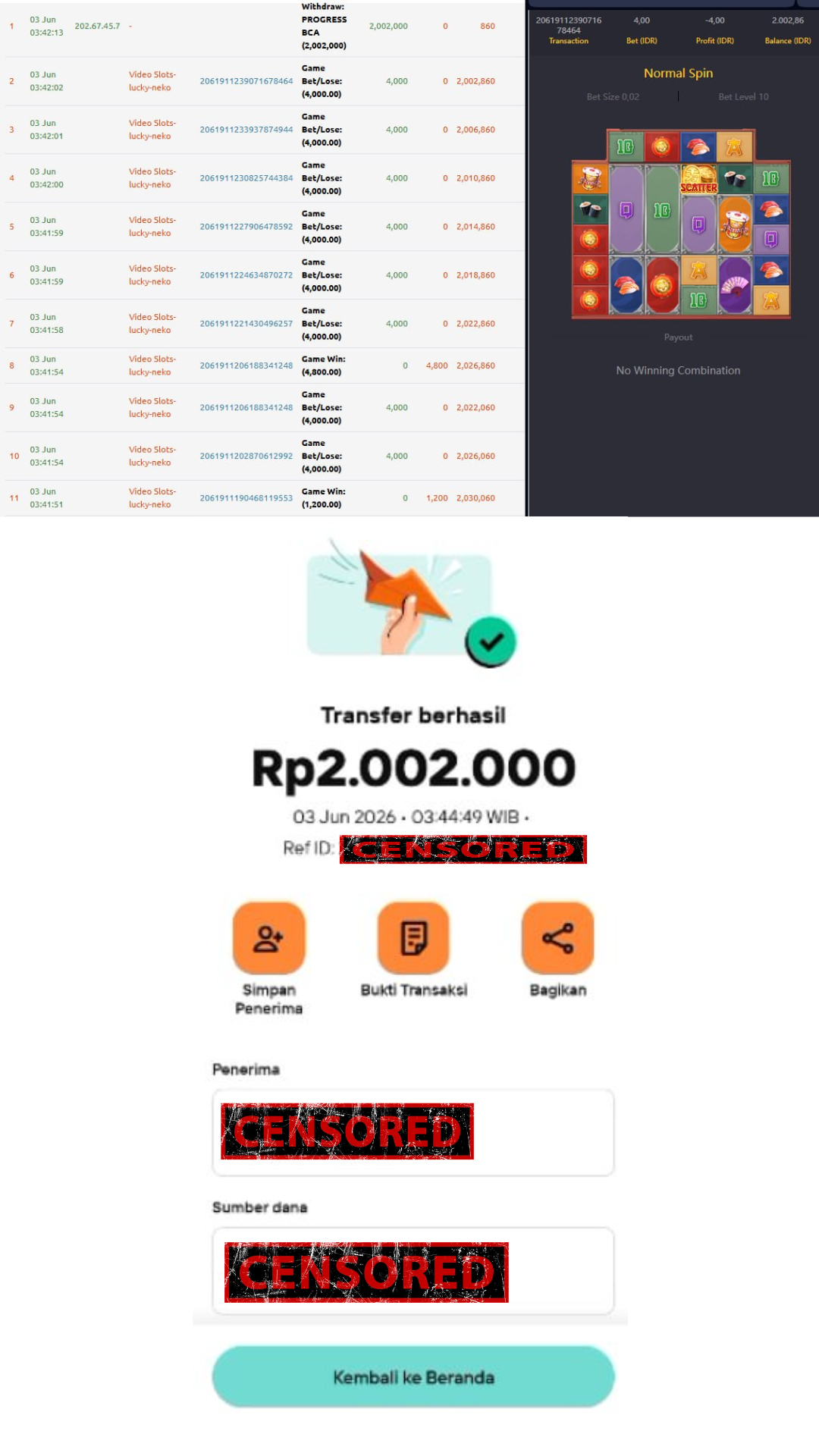 Bukti Jackpot