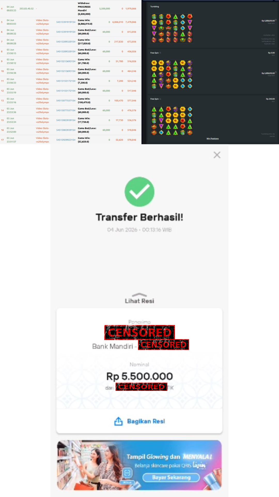 Bukti Jackpot