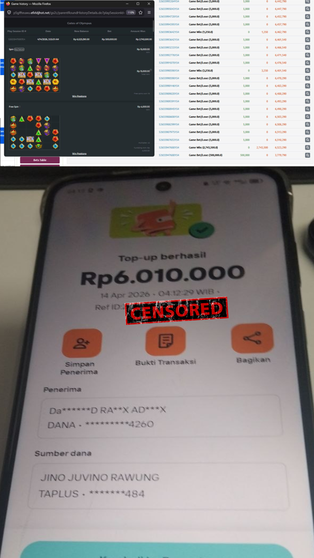 Bukti Jackpot