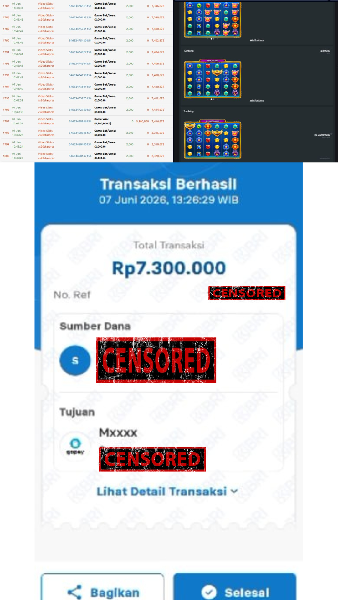 Bukti Jackpot