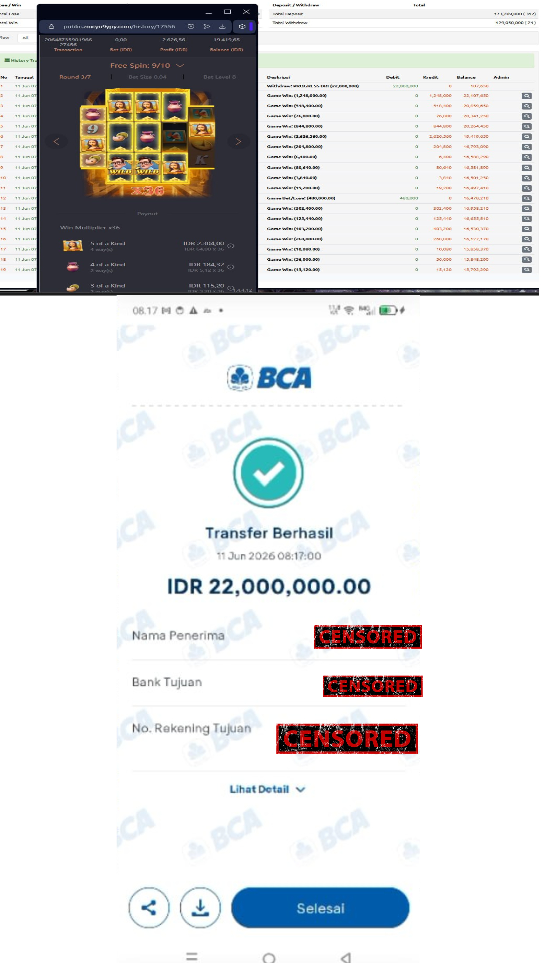 Bukti Jackpot