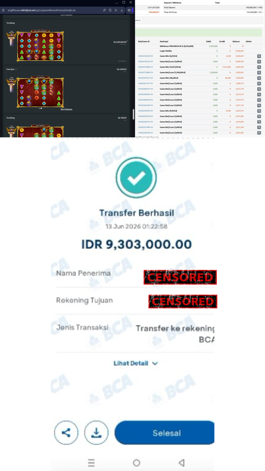 Bukti Jackpot
