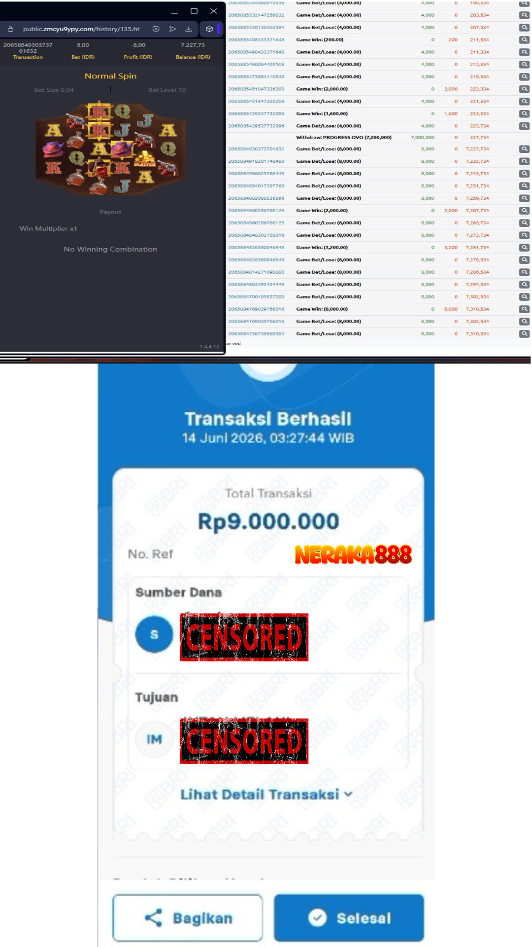 Bukti Jackpot