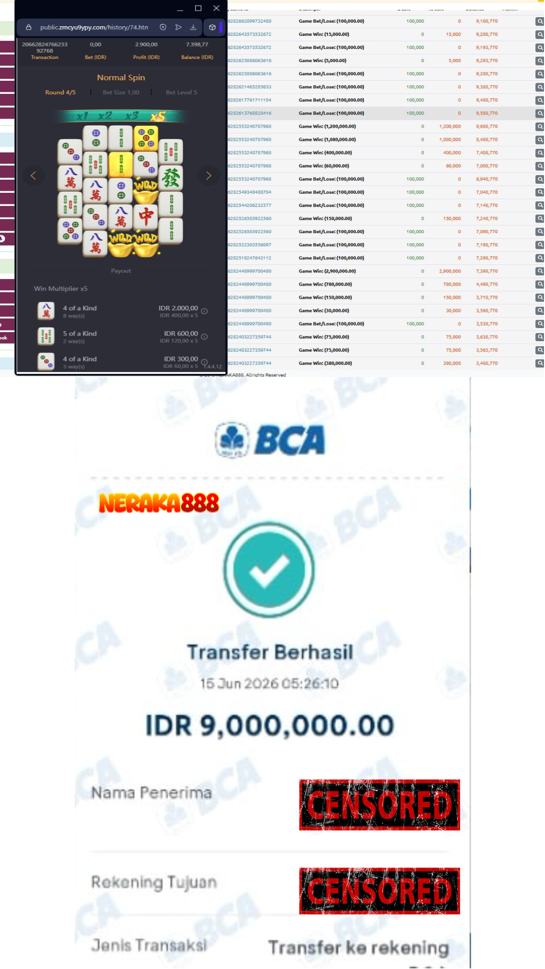 Bukti Jackpot