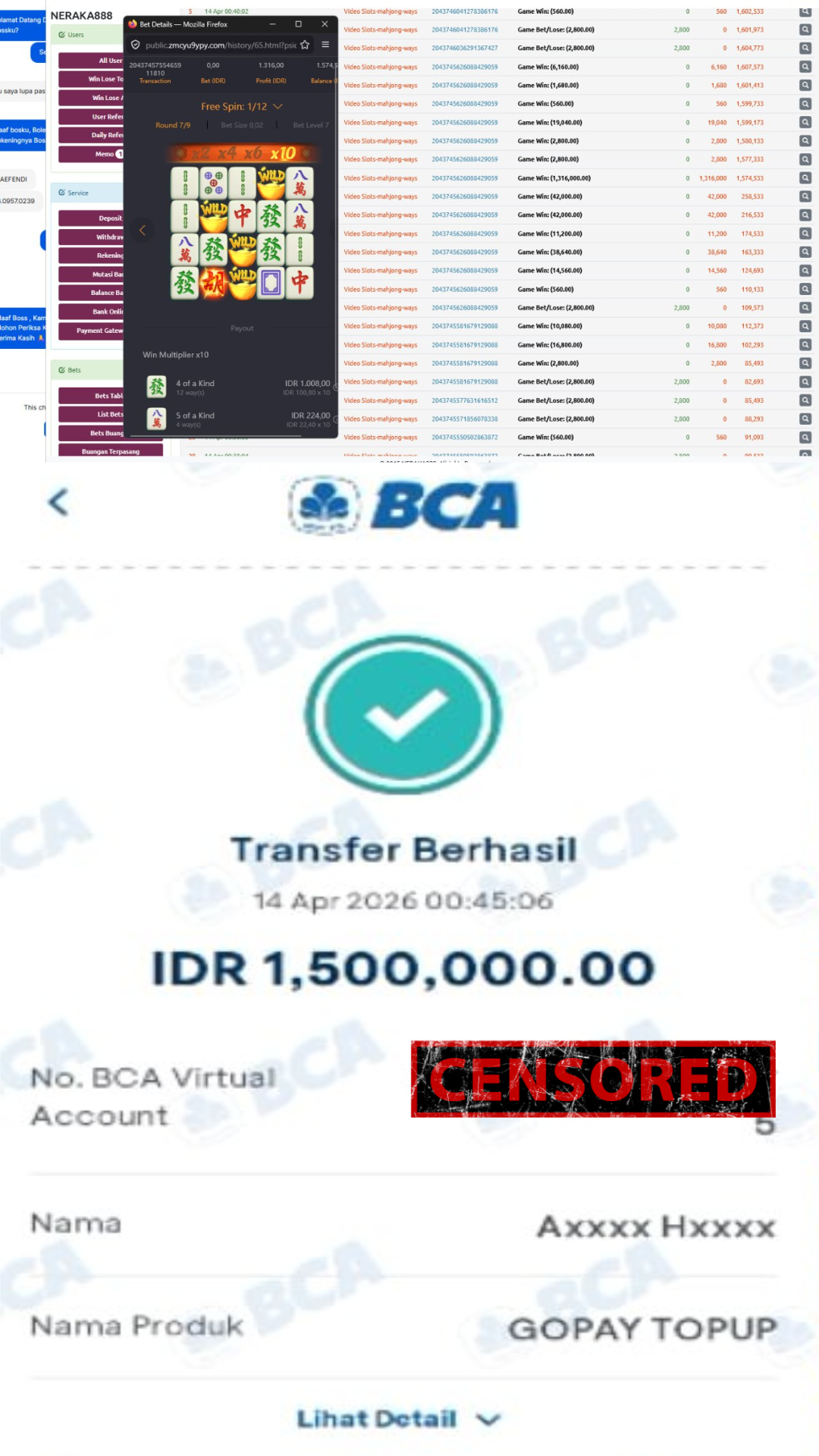 Bukti Jackpot