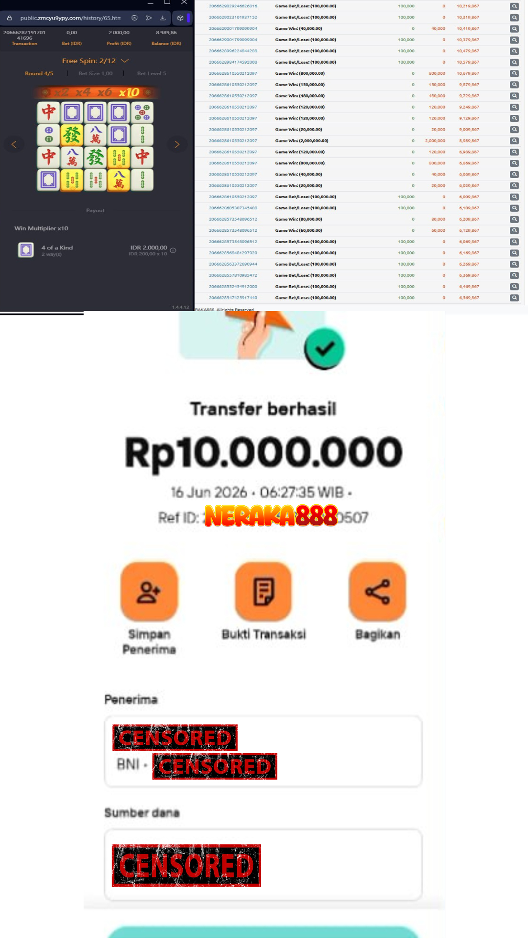 Bukti Jackpot