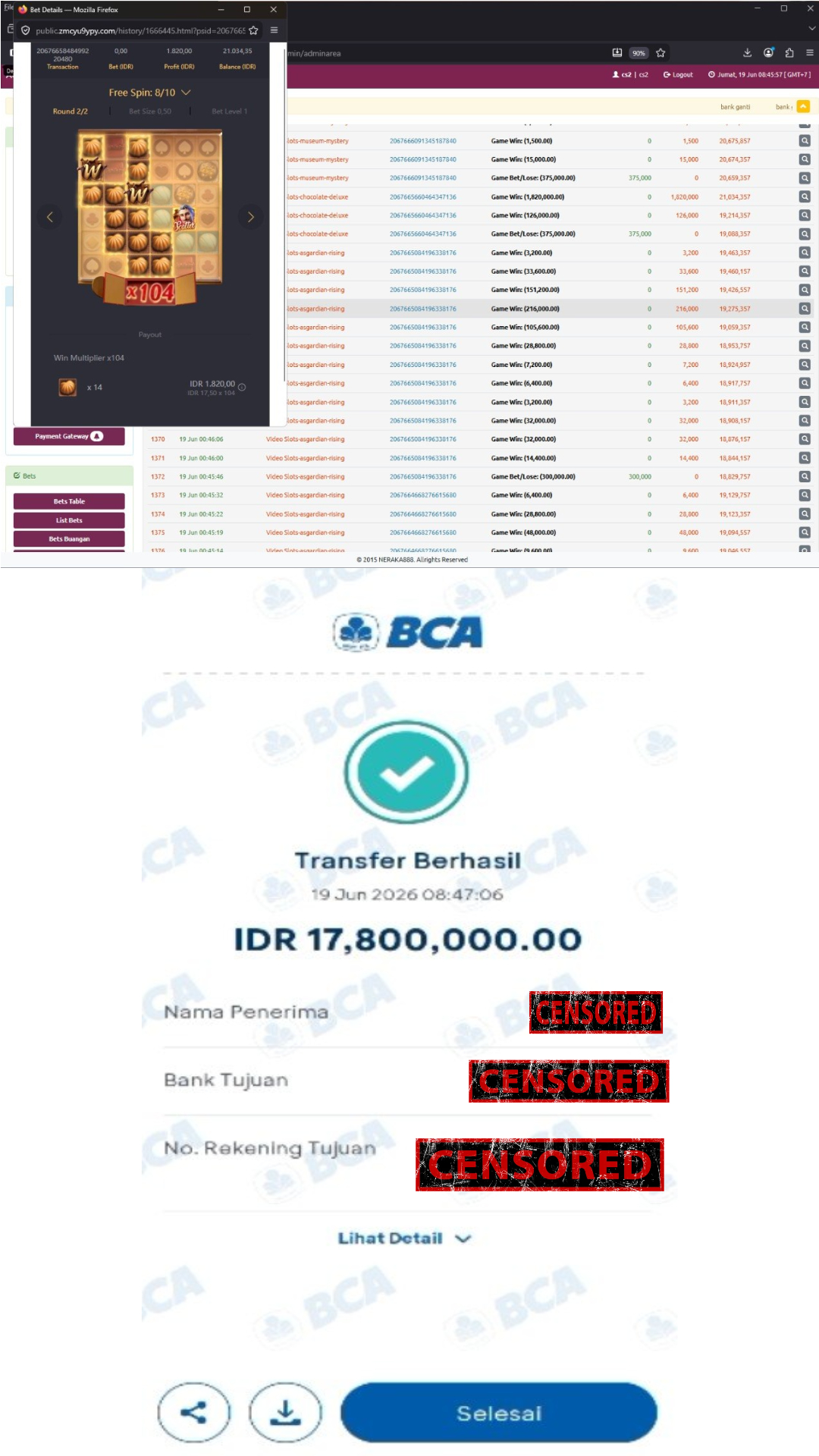 Bukti Jackpot