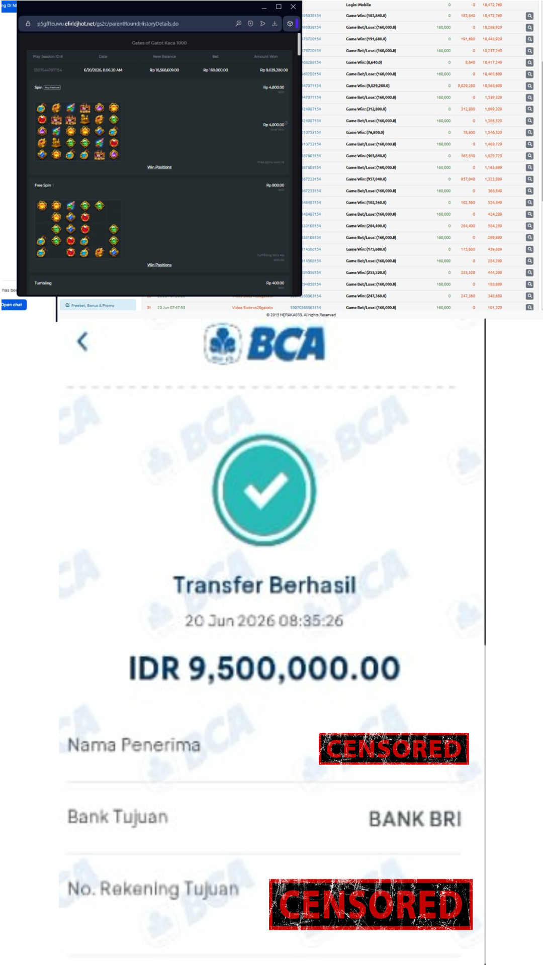 Bukti Jackpot