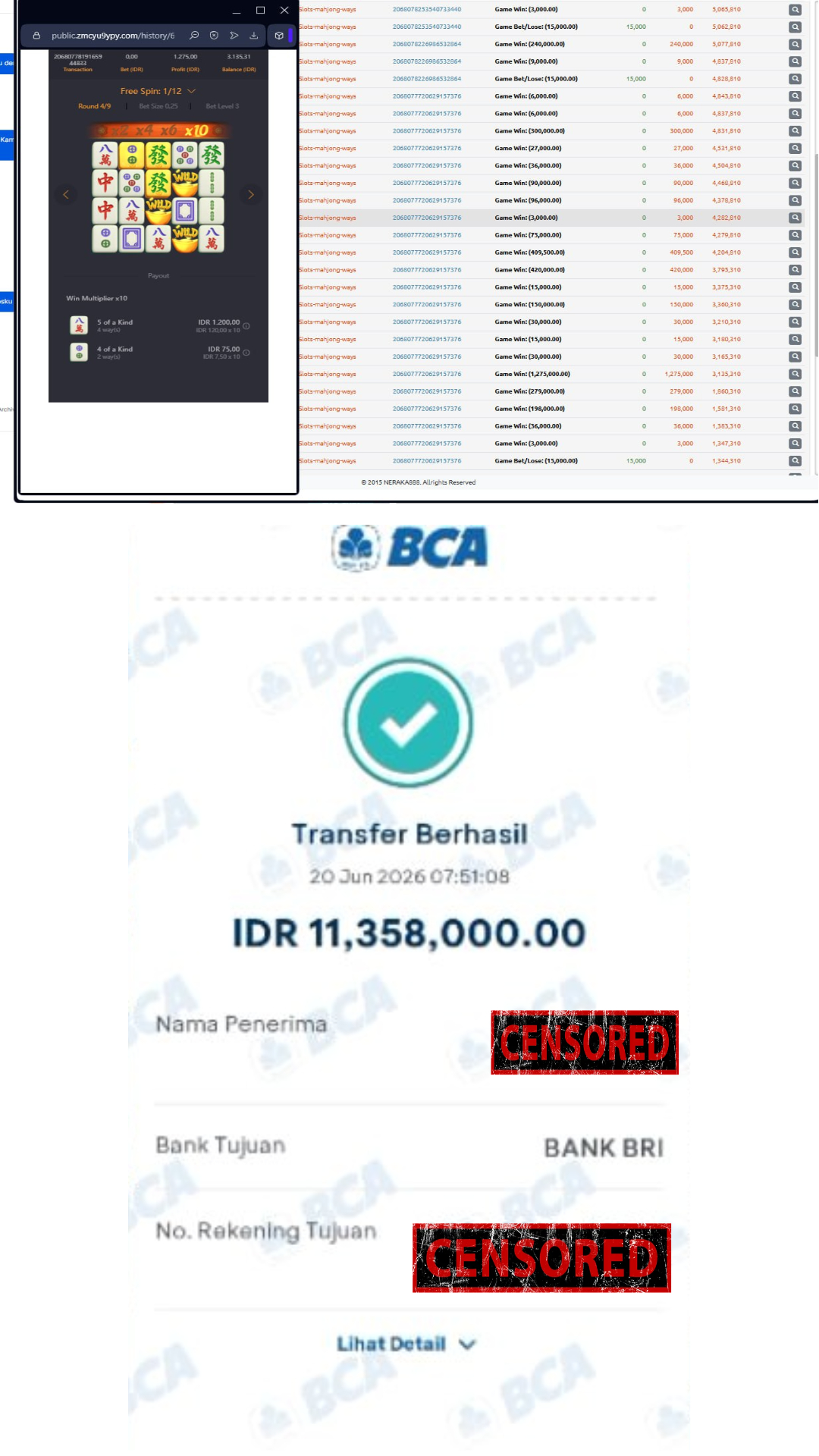 Bukti Jackpot