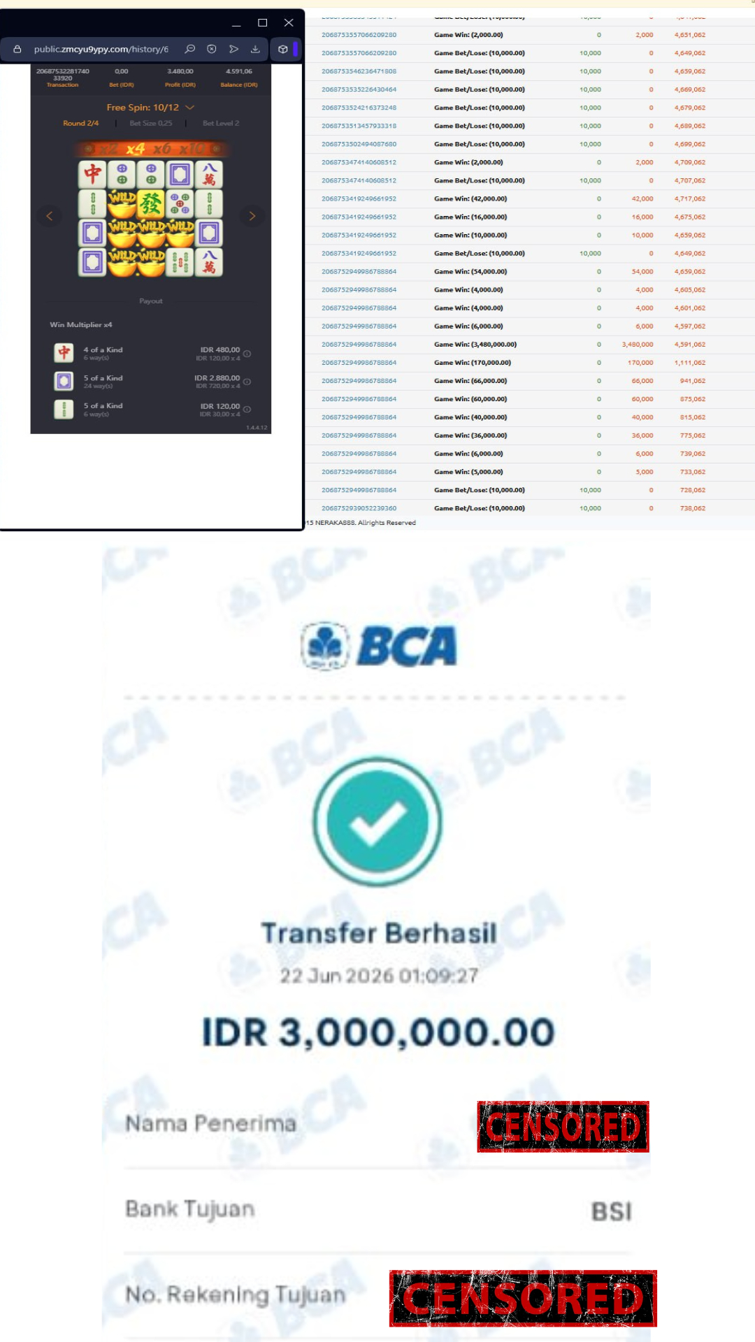 Bukti Jackpot